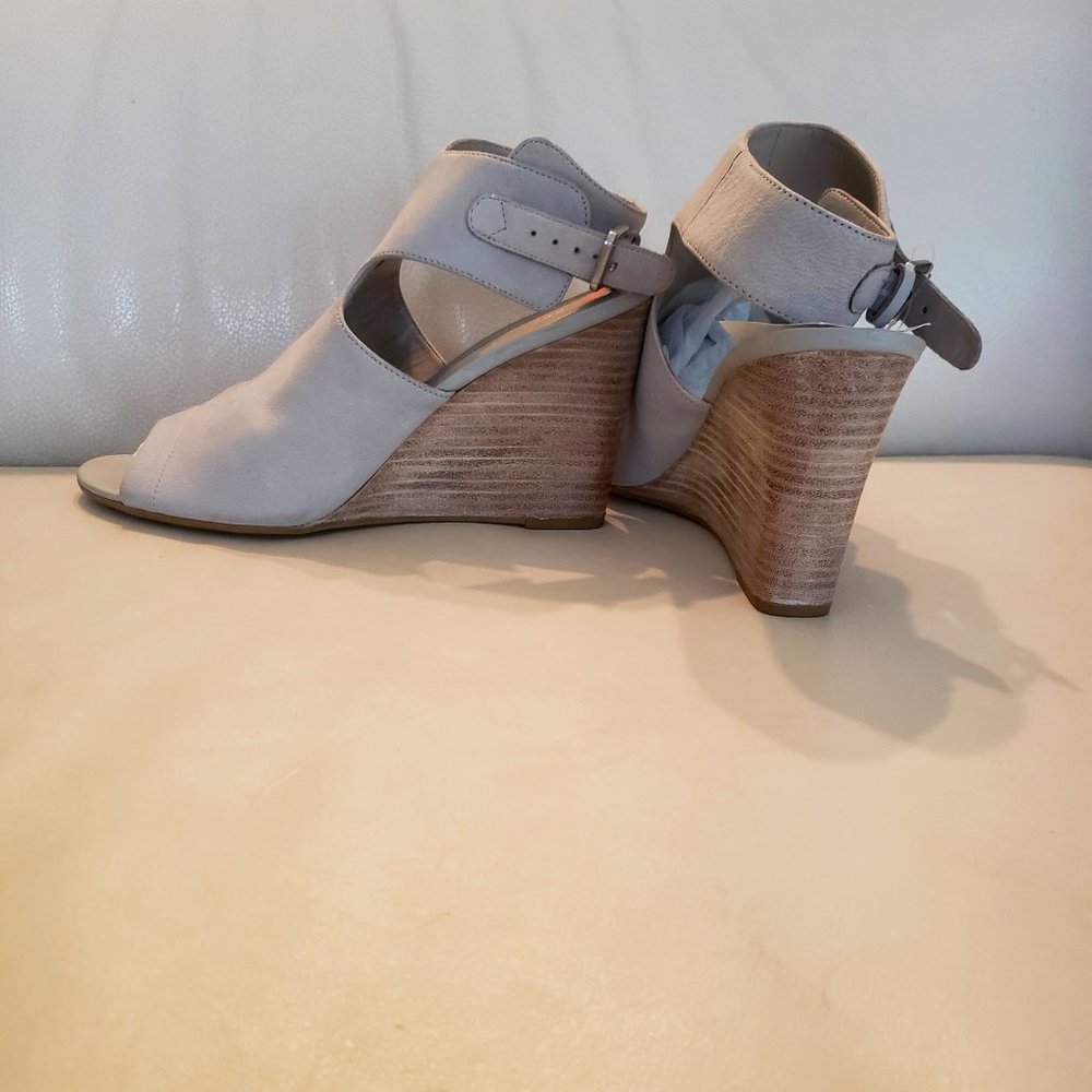 Franco Sarto Leather Wedge Espadrille Sandals